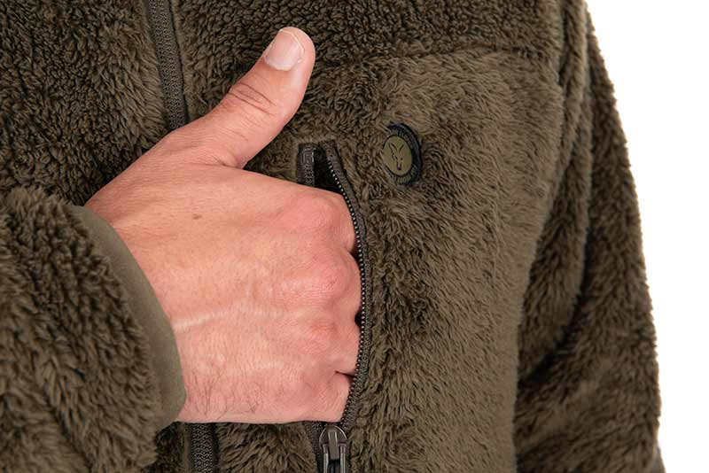 Fox HD Premium Full Zip Teddy Jacket - Khaki Striukė su užtrauktuku
