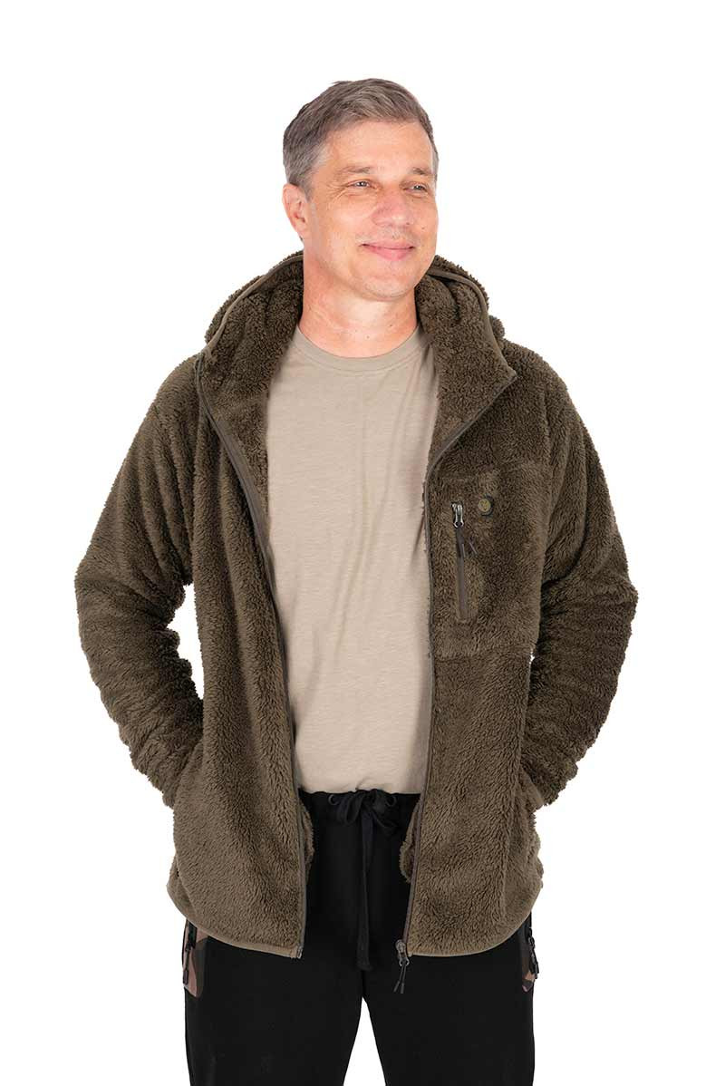 Fox HD Premium Full Zip Teddy Jacket - Khaki Striukė su užtrauktuku