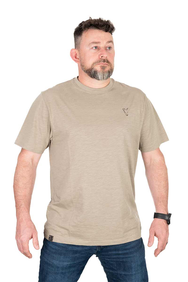 Fox LW Khaki Large Print T Marškinėliai trumpomis rankovėmis