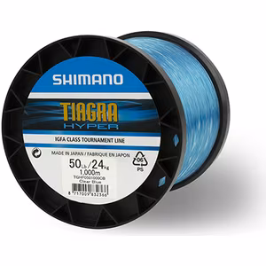 TIAGRA HYPER TROLL. IGFA 30LB 1000M CLEAR BLUE