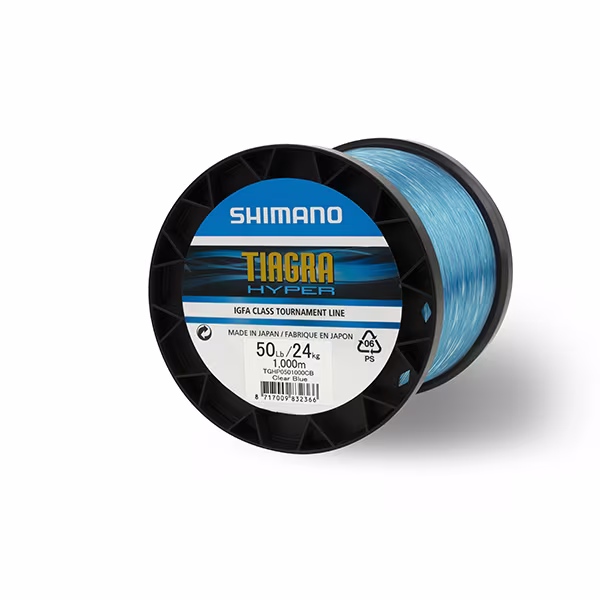 TIAGRA HYPER TROLL. IGFA 80LB 1000M CLEAR BLUE