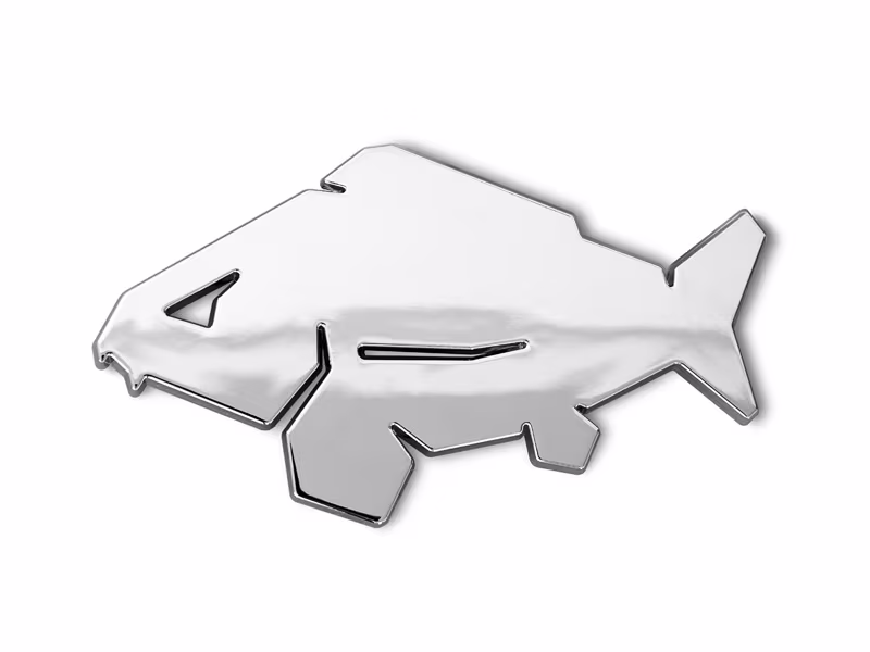 3D sticker Delphin CARP Chrome