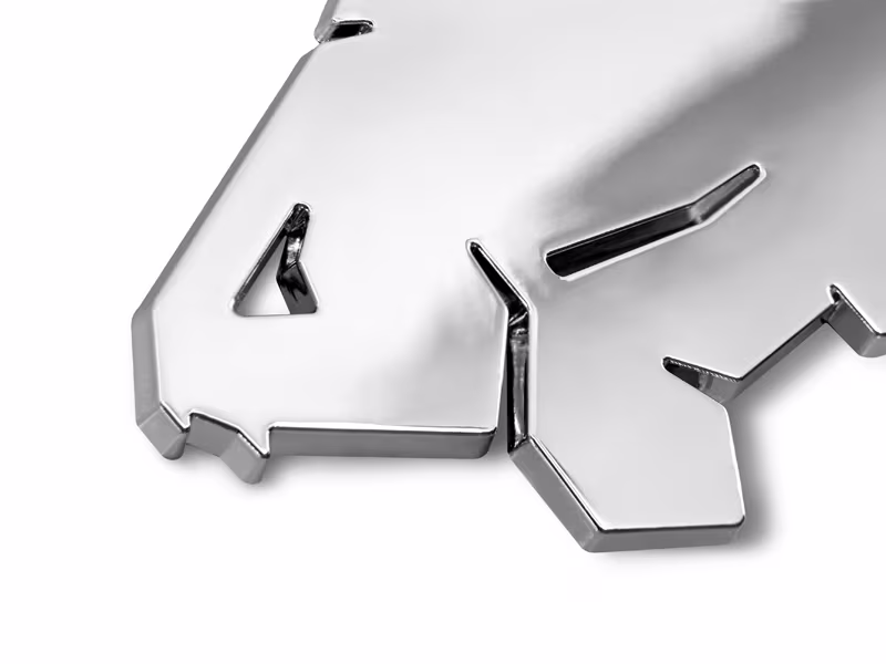 3D sticker Delphin CARP Chrome