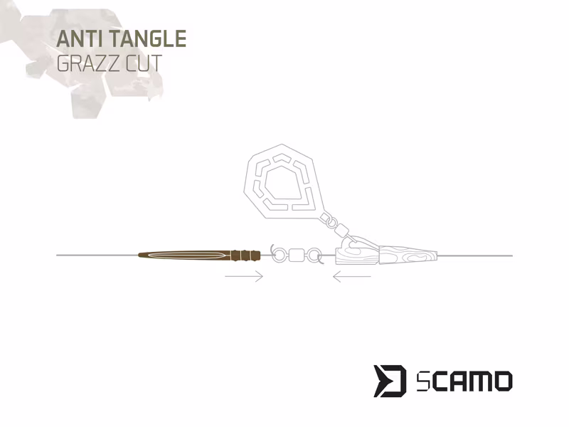 Anti tangle sleeve Delphin sCAMO GRAZZ Cut 10 pcs