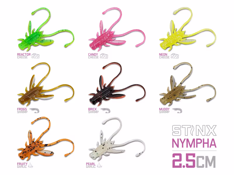 Artificial lure Delphin B! Stinx NYMPHA / 20pcs