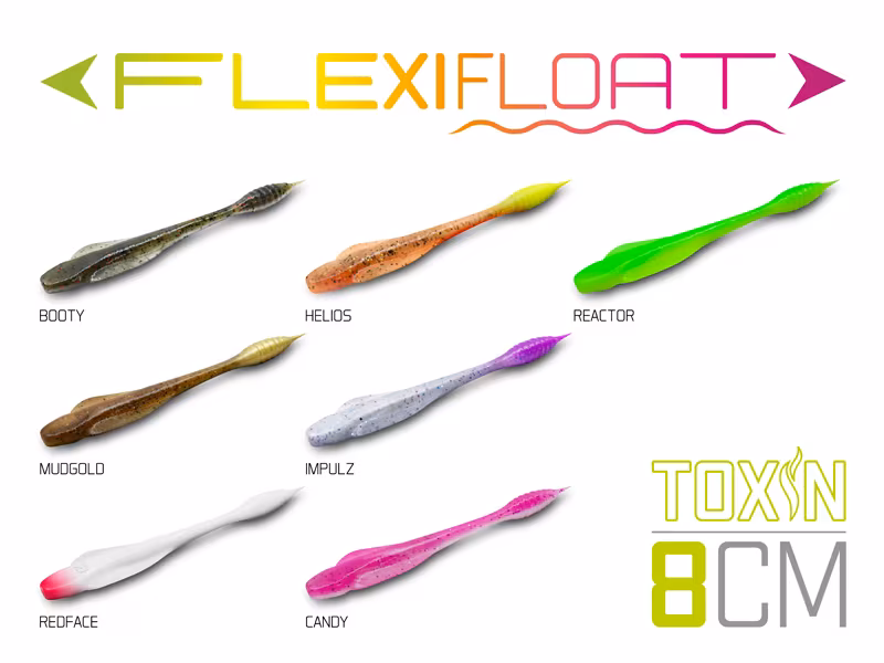 Artificial lure Delphin TOXIN Uvs / 8pcs