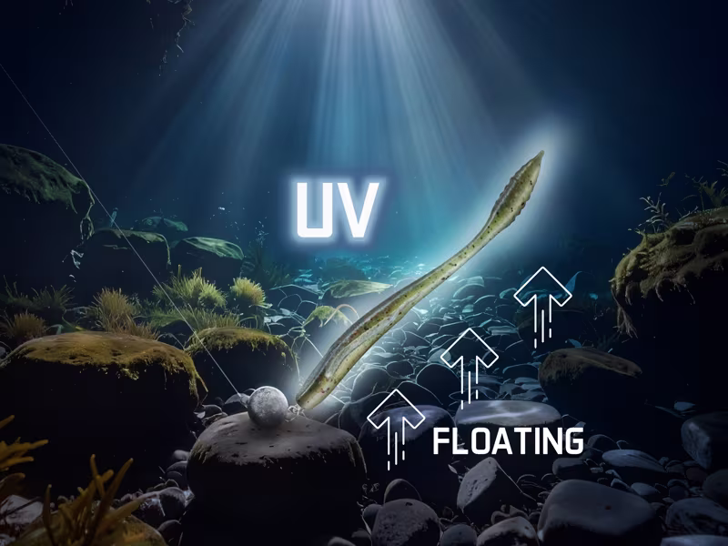 Artificial lure Delphin TOXIN Uvs / 8pcs