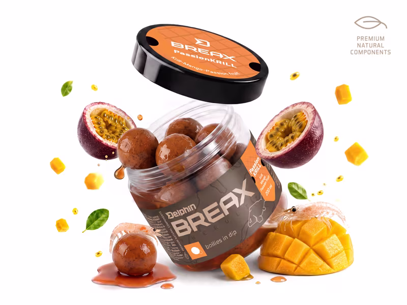 Boilies in dip Delphin BreaX / PassionKRILL