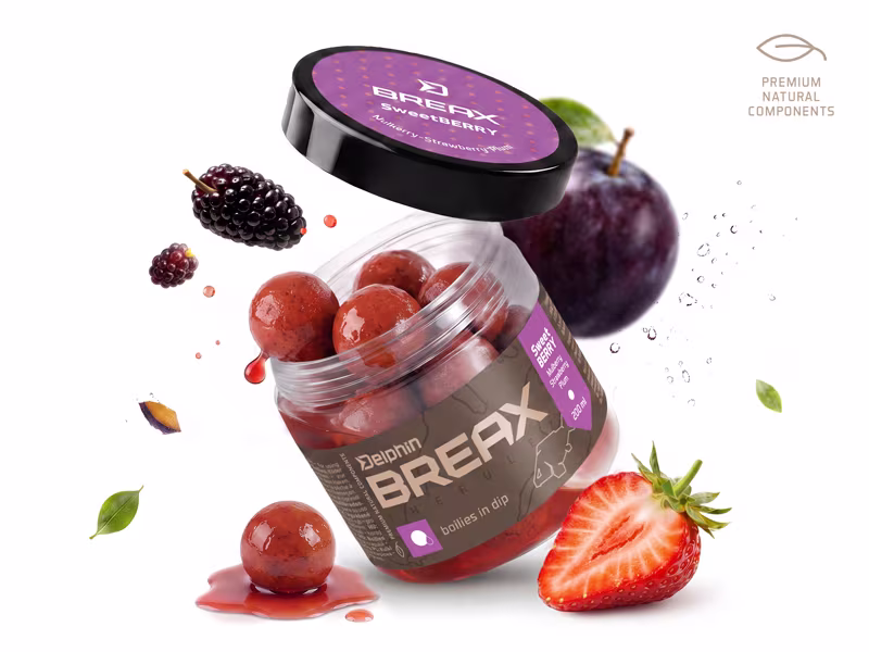Boilies in dip Delphin BreaX / SweetBERRY