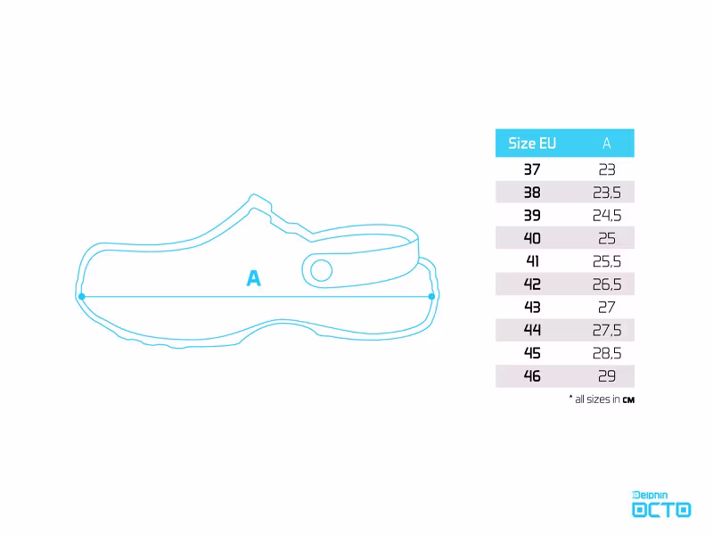 Clogs Delphin OCTO / azure blue