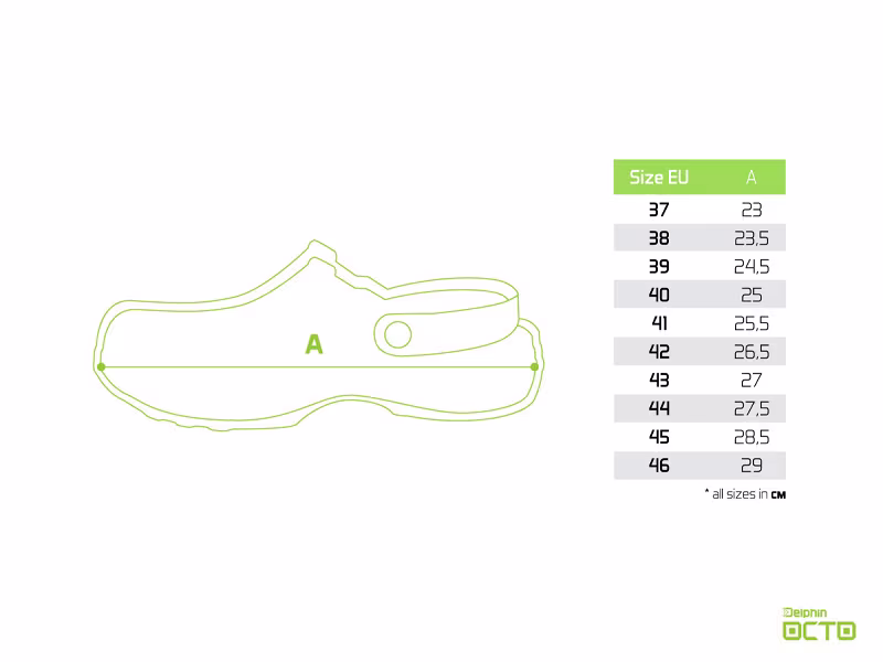 Clogs Delphin OCTO / lime green