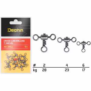 Cross-line rolling T swivel / 10 pcs