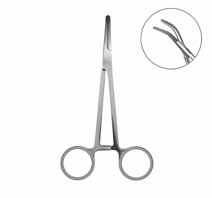 Curved forceps Delphin