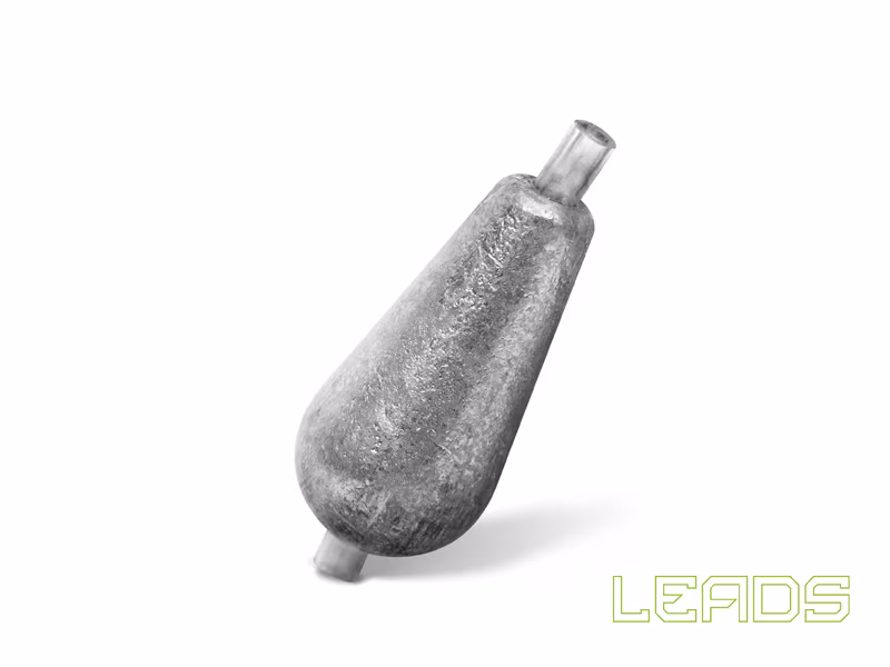 Delphin LEADS pear sinkers with a tube / 20pcs