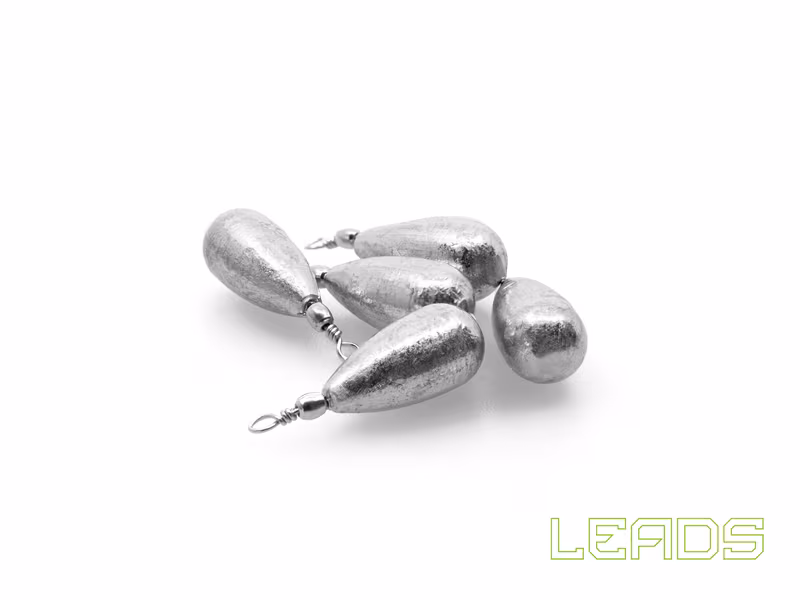 Delphin LEADS Pear with swivel / 10 pcs