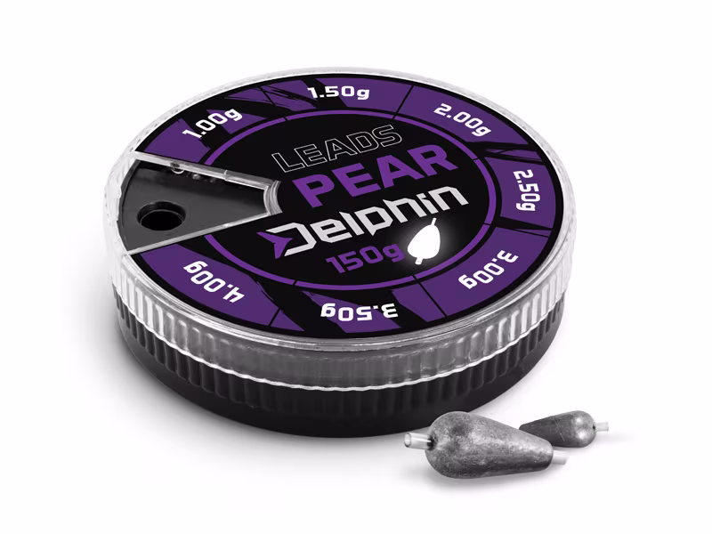 Delphin LEADS set of pear sinkers with a tube
