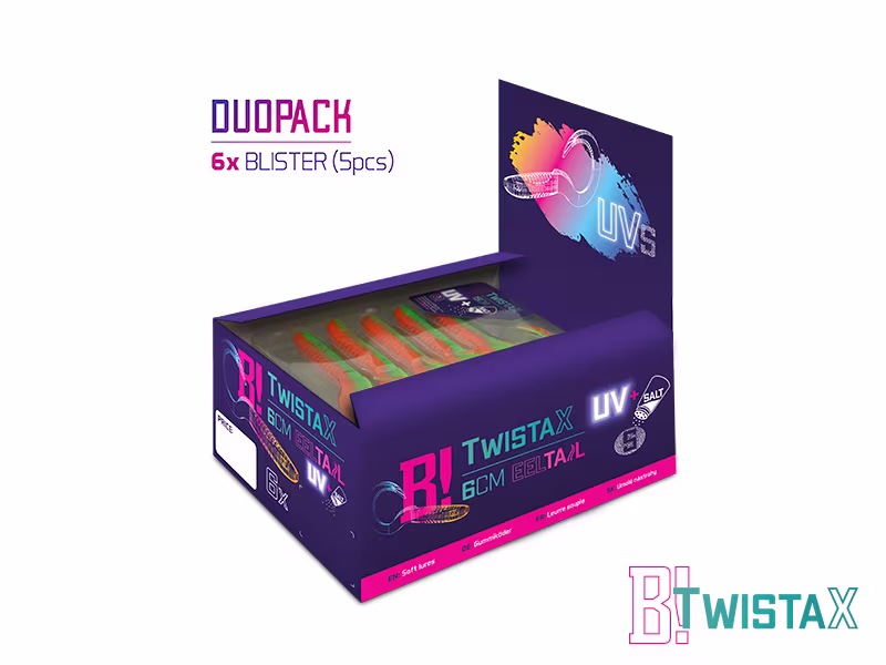 DuoPACK BOX Top Mix of Lures Delphin TwistaX Eeltail UVs / 6x 5pcs