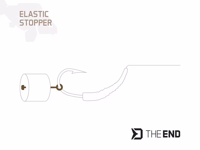 Elastic stopper Delphin THE END / 36 pcs