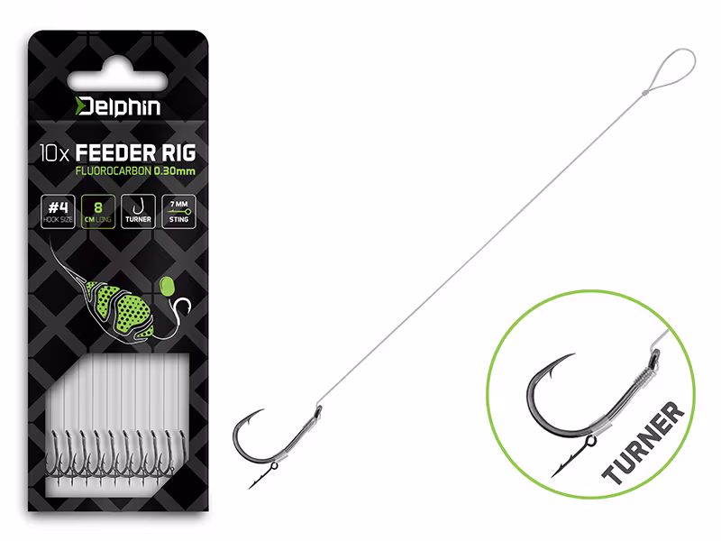 Feeder rig Delphin Fluoro Sting / 10pcs