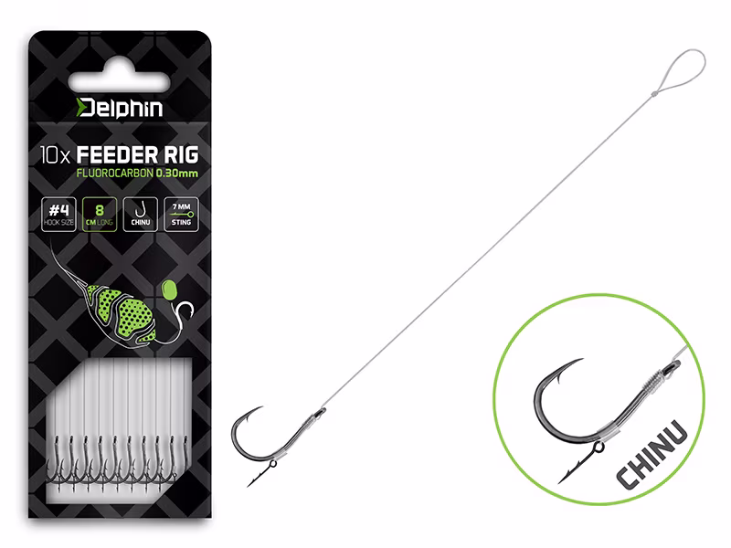 Feeder rig Delphin Fluoro Sting / 10pcs