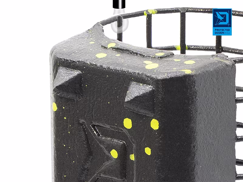 Feeder with Lead Weight Delphin RiverSTIX