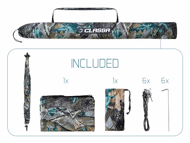 Fishing umbrella with sides Delphin CLASSA CAMO