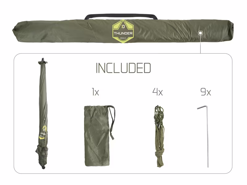 Fishing umbrella with sides THUNDER FullWALL