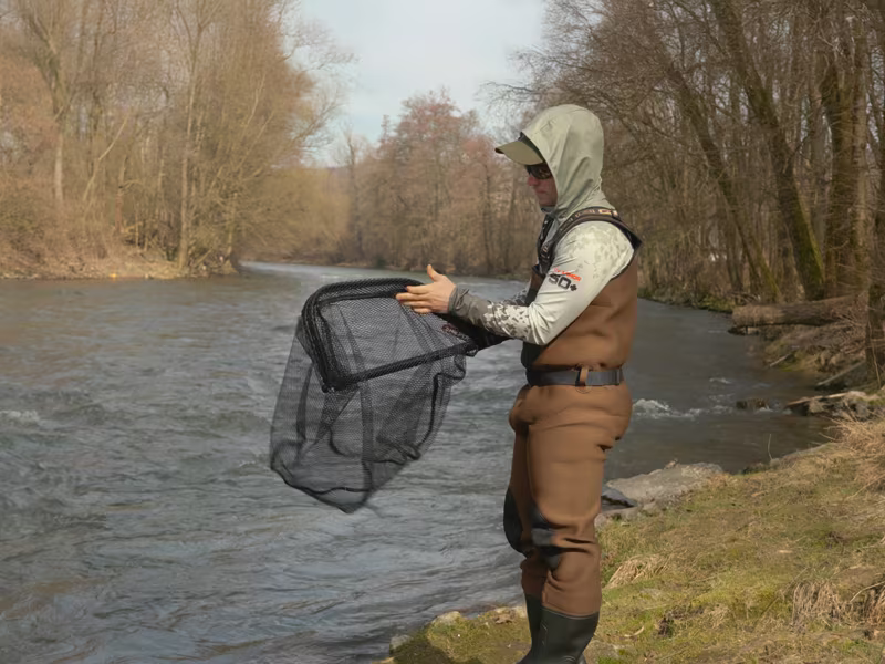 Folding landing net Delphin HALFER