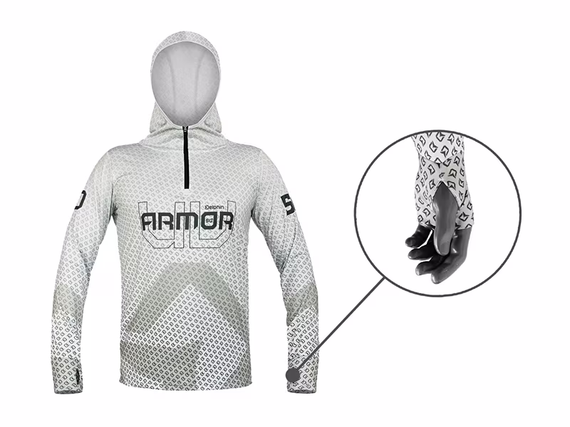 Hooded long sleeve top Delphin UV ARMOR 50+