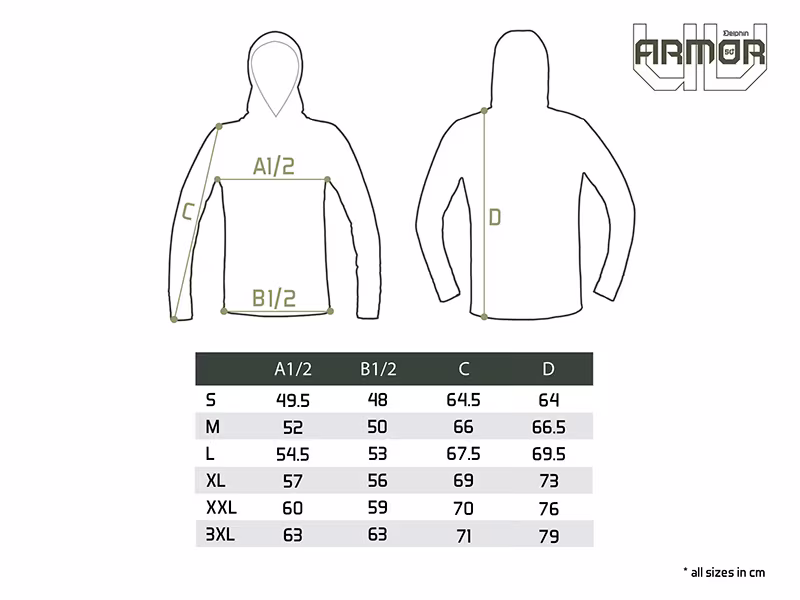 Hooded long sleeve top Delphin UV ARMOR 50+