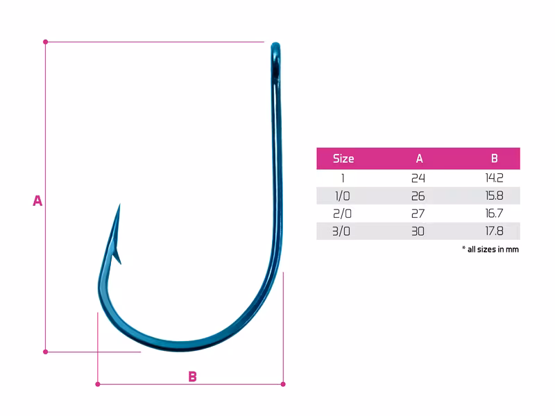 Hook Delphin B! NEO ZanderPoint BLU / 10pcs