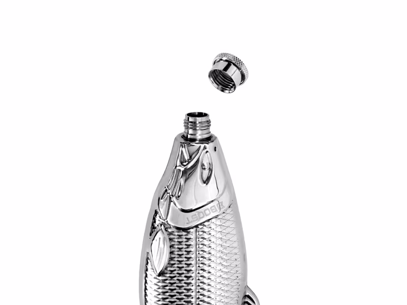 Inox hip flask Delphin BOOST