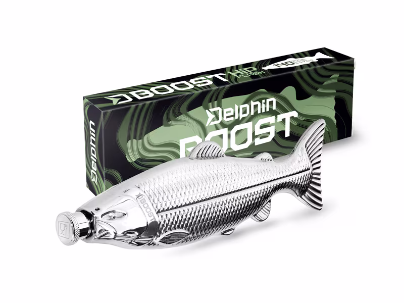 Inox hip flask Delphin BOOST