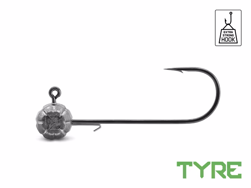 Jig head with a grub keeper Delphin TYRE / 2 pcs
