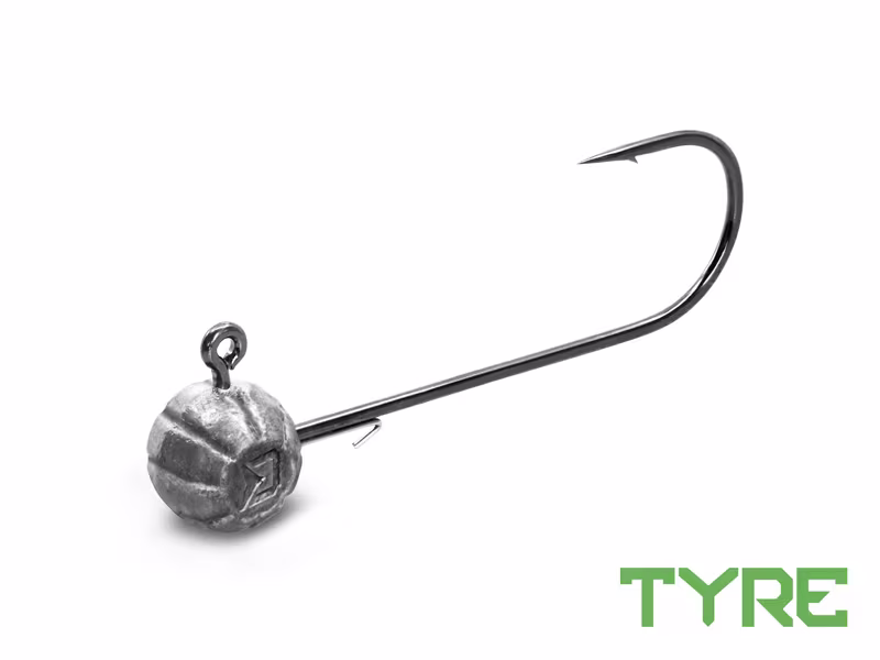 Jig head with a grub keeper Delphin TYRE / 2 pcs