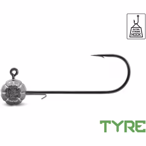 Jig head with a grub keeper Delphin TYRE / 5 pcs