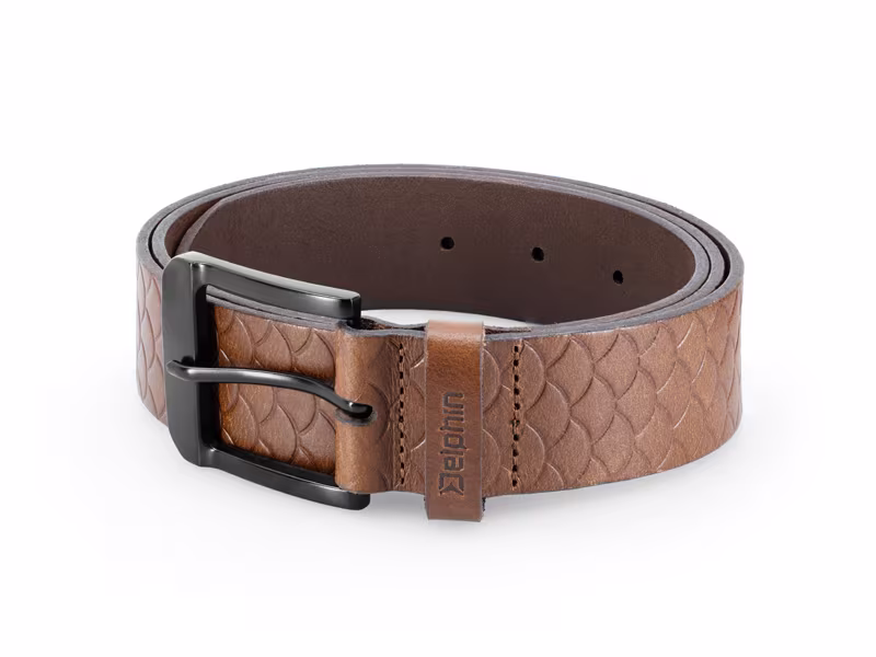 Leather belt Delphin SCALES