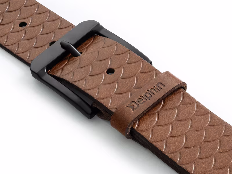 Leather belt Delphin SCALES
