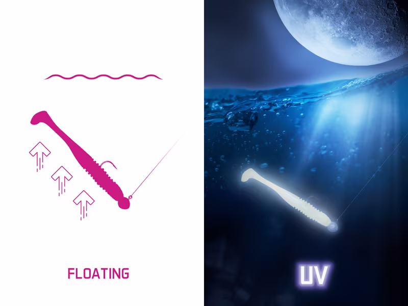 Lure Delphin ZANDERA FlexiFLOAT UVs / 5pcs