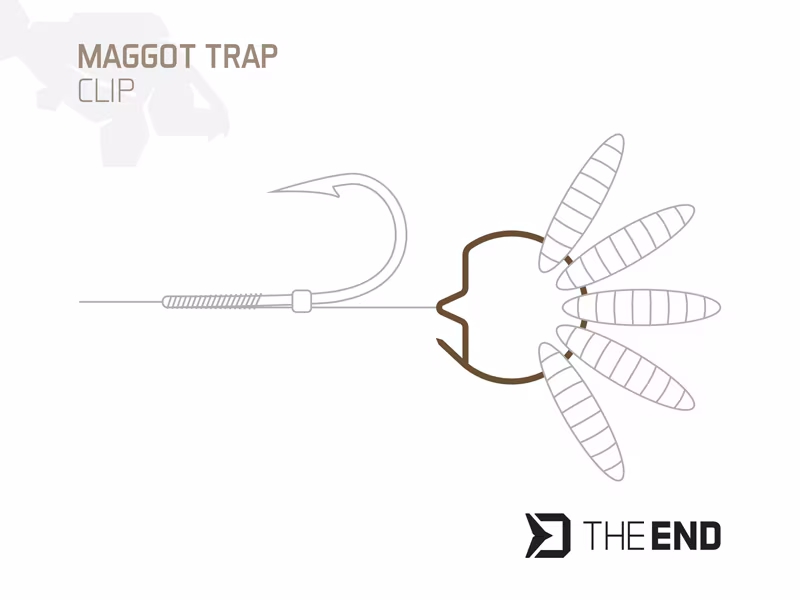 Maggot clip Delphin TheEND Maggot Trap / 15 pcs