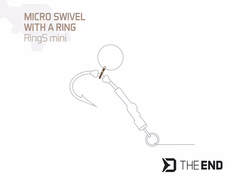 Micro swivel with a ring Delphin TheEND RingS mini / 10pcs