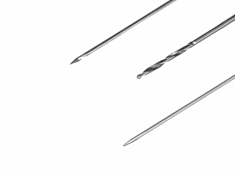 Needles and drill set Delphin SLIM