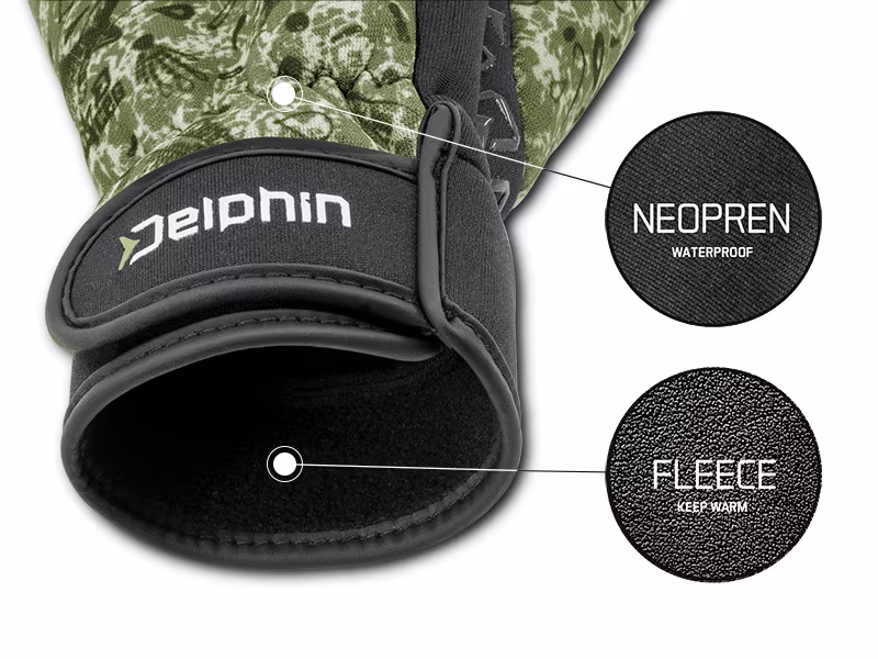 Neoprene fleece gloves Delphin NeoFLIX