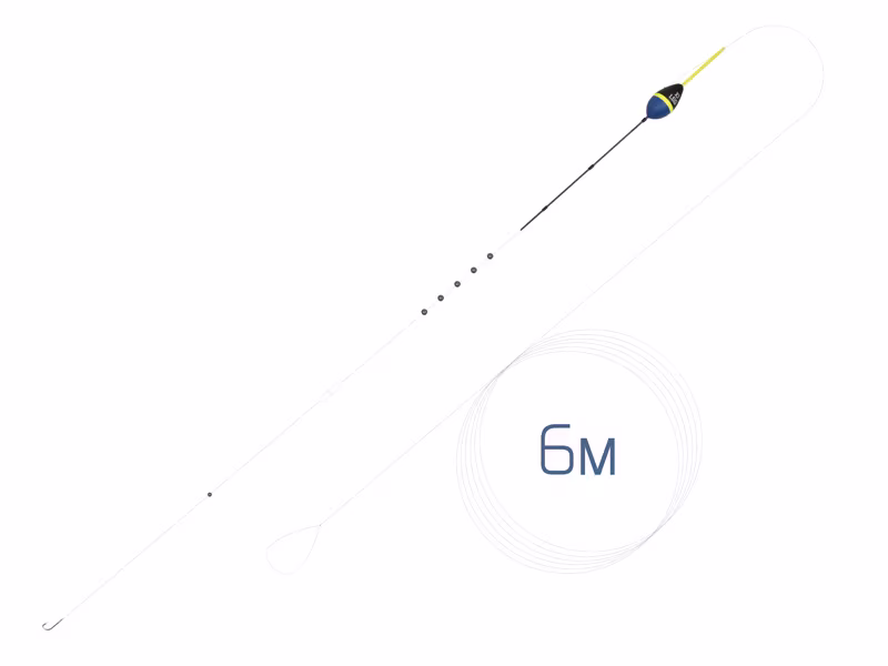 Pre-made rig with a pole float Delphin FloatGO