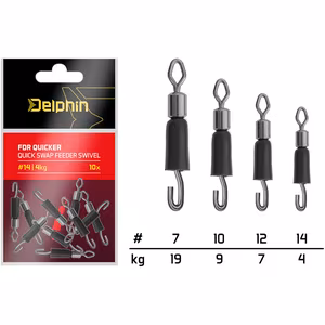 Quick change anti twist swivel Delphin FDR Quicker / 10 pcs