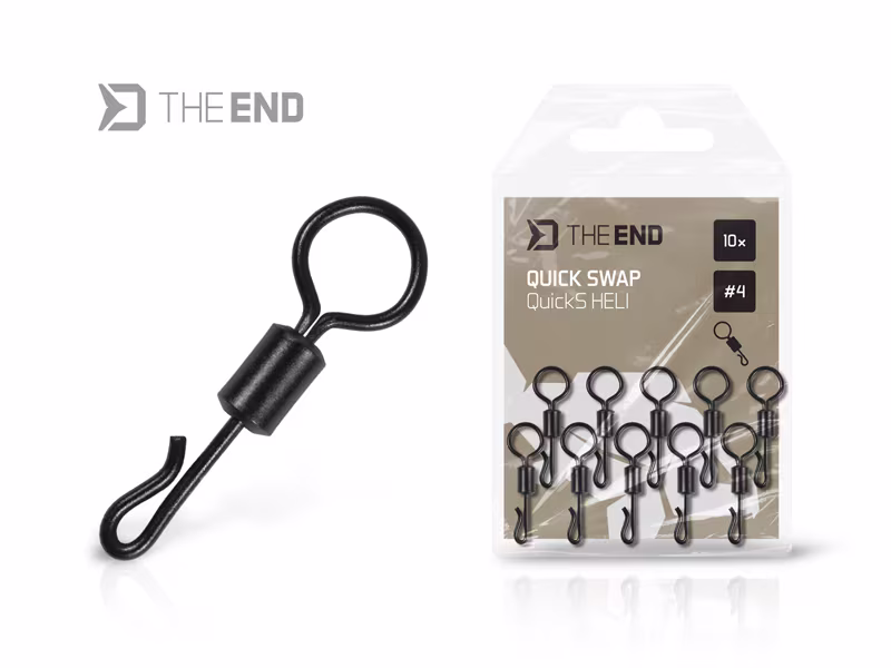 Quick swap swivel Delphin TheEND QuickS Heli / 10 pcs