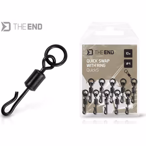 Quick swap swivel with a ring Delphin TheEND QuickS / 10 pcs