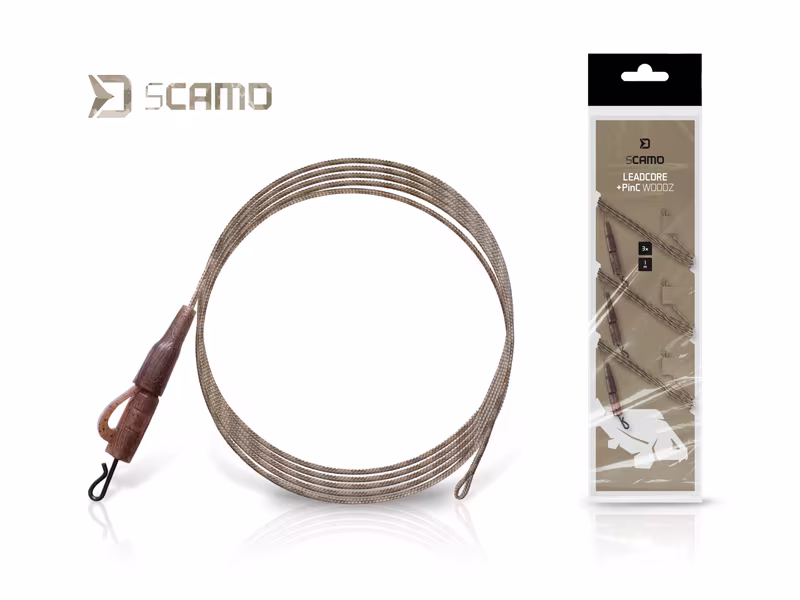 Rig Delphin sCAMO Leadcore + PinC WOODZ / 3 pcs