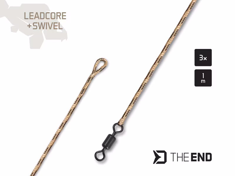 Rig Delphin TheEND Leadcore + Swivel / 3 pcs
