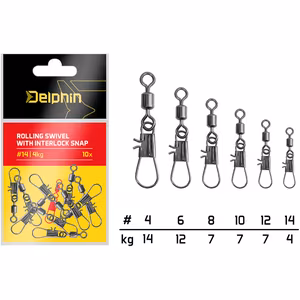 Rolling swivel with interlock snap / 10 pcs